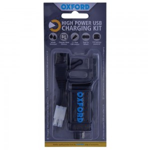 Oxford USB lader (2,1 Amp) - High Power USB Charging Kit
