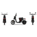 Zwart/rood niu scooter U series
